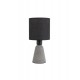 Gray Concrete & Black Fabric Shade LED E14 1x5 Watt 230 Volt IP20 Bulb Excluded D: 12 H: 22.5 cm - PNL9577161 - NOVALUCE