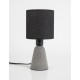 Gray Concrete & Black Fabric Shade LED E14 1x5 Watt 230 Volt IP20 Bulb Excluded D: 12 H: 22.5 cm - PNL9577161 - NOVALUCE