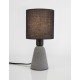 Gray Concrete & Black Fabric Shade LED E14 1x5 Watt 230 Volt IP20 Bulb Excluded D: 12 H: 22.5 cm - PNL9577161 - NOVALUCE