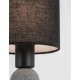 Gray Concrete & Black Fabric Shade LED E14 1x5 Watt 230 Volt IP20 Bulb Excluded D: 12 H: 22.5 cm - PNL9577161 - NOVALUCE