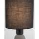 Gray Concrete & Black Fabric Shade LED E14 1x5 Watt 230 Volt IP20 Bulb Excluded D: 12 H: 22.5 cm - PNL9577161 - NOVALUCE
