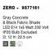 Gray Concrete & Black Fabric Shade LED E14 1x5 Watt 230 Volt IP20 Bulb Excluded D: 12 H: 22.5 cm - PNL9577161 - NOVALUCE
