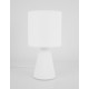 White Gypsum & White Fabric Shade LED E14 1x5 Watt 230 Volt IP20 Bulb Excluded D: 12 H: 22.5 cm - PNL9577162 - NOVALUCE