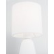 White Gypsum & White Fabric Shade LED E14 1x5 Watt 230 Volt IP20 Bulb Excluded D: 12 H: 22.5 cm - PNL9577162 - NOVALUCE