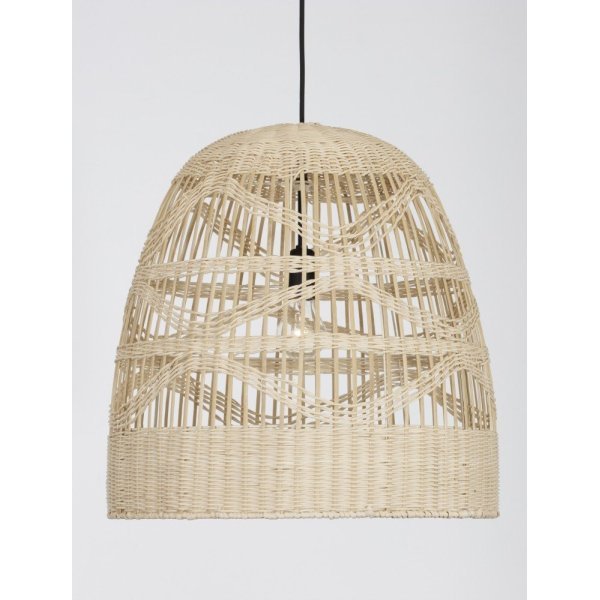 Natural Rattan Black Fabric Wire & Base LED E27 1x12 Watt 230 Volt IP20 Bulb Excluded D: 46 H 1: 46 H 2: 200 cm Adjustable hei