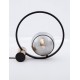 Smoky Glass Brushed Gold & Black Aluminium LED E14 1x5 Watt 230 Volt IP20 Bulb Excluded Cable Length: 160 cm L: 42 W: 15 H: 40 c