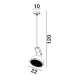 Matt Black Metal LED E27 1x12 Watt 230 Volt IP20 Bulb Excluded D: 22 H: 120 cm Adjustable height Adjustable - PNL9624100 - NOVAL