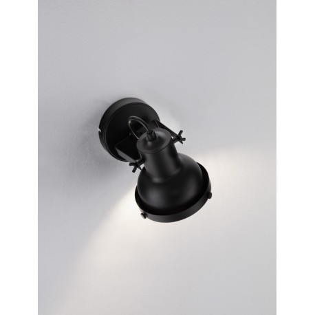 Matt Black Metal LED GU10 1x10 Watt 230 Volt IP20 Bulb Excluded D: 12 W: 20 H: 21 cm Adjustable - PNL9624103 - NOVALUCE