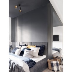 Matt Black Metal LED GU10 2x10 Watt 230 Volt IP20 Bulb Excluded L: 28.5 W: 12 H: 23.5cm Adjustable - PNL9624104 - NOVALUCE