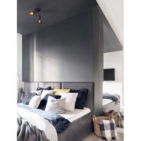 Matt Black Metal LED GU10 2x10 Watt 230 Volt IP20 Bulb Excluded L: 28.5 W: 12 H: 23.5cm Adjustable - PNL9624104 - NOVALUCE