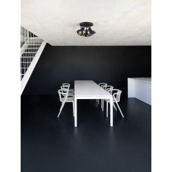 Matt Black Metal LED GU10 3x10 Watt 230 Volt IP20 Bulb Excluded D: 24 H: 22 cm Adjustable - PNL9624105 - NOVALUCE