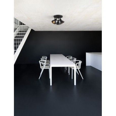 Matt Black Metal LED GU10 3x10 Watt 230 Volt IP20 Bulb Excluded D: 24 H: 22 cm Adjustable - PNL9624105 - NOVALUCE