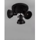 Matt Black Metal LED GU10 3x10 Watt 230 Volt IP20 Bulb Excluded D: 24 H: 22 cm Adjustable - PNL9624105 - NOVALUCE