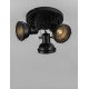 Matt Black Metal LED GU10 3x10 Watt 230 Volt IP20 Bulb Excluded D: 24 H: 22 cm Adjustable - PNL9624105 - NOVALUCE