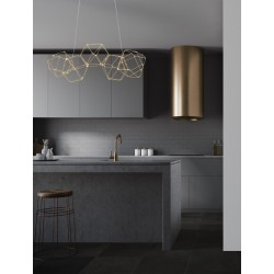 Gold Copper LED 25 Watt 230 Volt 2049Lm 3000K IP20 Led Chip: 60 Pcs L: 84 W: 22 H: 110 cm Adjustable Height - PNL9695211 - NOVA