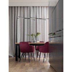 Triac Dimmable Black Metal & Acrylic LED 27 Watt 230 Volt 1308Lm 3000K IP20 L: 115 W: 53 H: 200 cm Adjustable Height - PNL9695