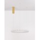 Triac Dimmable Gold Metal & Opal Glass LED 56 Watt 230 Volt 4732Lm 3000K IP20 D: 62 H: 200 cm Adjustable Height - PNL9695230 - N