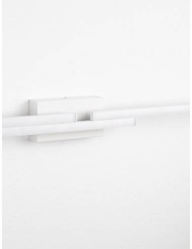 Sandy White Aluminium & Acrylic LED 31 Watt 220-240 Volt 2077Lm 3000K IP44 L: 96.5 W: 9 H: 10 cm - PNL9695246 - NOVALUCE