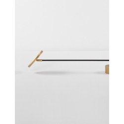 Black & Gold Metal & Acrylic LED 19 Watt 230 Volt 2494Lm 3000K IP20 L: 100 W: 10 H: 120 cm Rotatable - PNL9695251 - NOVALUCE