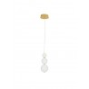 Gold Metal & Opal Glass LED 11 Watt 230 Volt 963Lm 3000K IP20 D: 10 H: 150 cm Adjustable Height