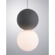 Gray Concrete Opal Glass & Black Aluminium LED G9 1x5 Watt IP20 220-240 Volt Bulb Excluded D: 10 H1: 19.5 H2: 120 cm Adjustab
