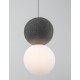 Gray Concrete Opal Glass & Black Aluminium LED G9 1x5 Watt IP20 220-240 Volt Bulb Excluded D: 10 H1: 19.5 H2: 120 cm Adjustab