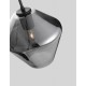 Chrome Glass Black Metal Black Fabric Wire LED E27 1x12 Watt 230 Volt IP20 Bulb Excluded D: 23 H1: 22 H2: 120 cm Adjustable he
