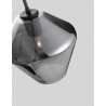 Chrome Glass Black Metal Black Fabric Wire LED E27 1x12 Watt 230 Volt IP20 Bulb Excluded D: 23 H1: 22 H2: 120 cm Adjustable he