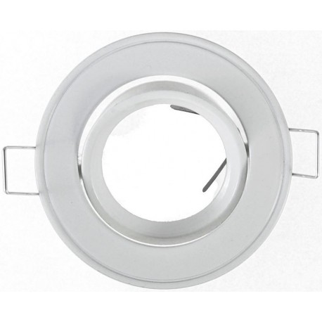 SUPPORT DE SPOT ROND Orientable BLANC 86mm