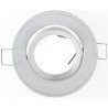 SUPPORT DE SPOT ROND Orientable BLANC 86mm