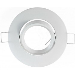 SUPPORT DE SPOT ROND Orientable BLANC 92mm