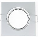 SUPPORT DE SPOT CARRE Orientable BLANC 84x84mm