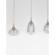 Satin Gold Metal Clear Glass LED E14 3x5 Watt 230 Volt IP20 Bulb Excluded L: 76.5 W: 18 H: 120 cm Adjustable Height - PNL9731216