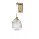 Satin Gold Metal Clear Glass LED E14 1x5 Watt 230 Volt IP20 Bulb Excluded L: 18 W: 27.5 H: 40 cm - PNL9738200 - NOVALUCE