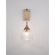 Satin Gold Metal Clear Glass LED E14 1x5 Watt 230 Volt IP20 Bulb Excluded L: 18 W: 27.5 H: 40 cm - PNL9738200 - NOVALUCE