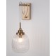 Satin Gold Metal Clear Glass LED E14 1x5 Watt 230 Volt IP20 Bulb Excluded L: 18 W: 27.5 H: 40 cm - PNL9738200 - NOVALUCE