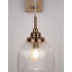 Satin Gold Metal Clear Glass LED E14 1x5 Watt 230 Volt IP20 Bulb Excluded L: 18 W: 27.5 H: 40 cm - PNL9738200 - NOVALUCE