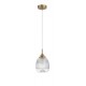 Satin Gold Metal Clear Glass LED E14 1x5 Watt 230 Volt IP20 Bulb Excluded D: 15 H1: 24 H2: 120 cm Adjustable height - PNL973821