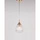 Satin Gold Metal Clear Glass LED E14 1x5 Watt 230 Volt IP20 Bulb Excluded D: 15 H1: 24 H2: 120 cm Adjustable height - PNL973821