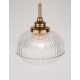 Satin Gold Metal Clear Glass LED E14 1x5 Watt 230 Volt IP20 Bulb Excluded D: 18 H1: 19.5 H2: 120 cm Adjustable height - PNL97382