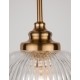 Satin Gold Metal Clear Glass LED E14 1x5 Watt 230 Volt IP20 Bulb Excluded D: 18 H1: 19.5 H2: 120 cm Adjustable height - PNL97382