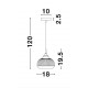 Satin Gold Metal Clear Glass LED E14 1x5 Watt 230 Volt IP20 Bulb Excluded D: 18 H1: 19.5 H2: 120 cm Adjustable height - PNL97382