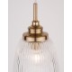 Satin Gold Metal Clear Glass LED E14 1x5 Watt 230 Volt IP20 Bulb Excluded D: 13 H1: 29 H2: 120 cmAdjustable height - PNL9738212 