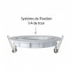 SUPPORT DE SPOT ROND BLANC 1/4 de Tour 93mm