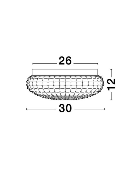 Clear Glass White Metal LED E27 2x12 Watt 230 Volt IP44 Bulb Excluded D: 30 H: 12 cm - PNL9738255 - NOVALUCE