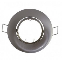 SUPPORT DE SPOT ROND Orientable ARGENT 92mm