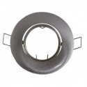 SUPPORT DE SPOT ROND Orientable ARGENT 92mm