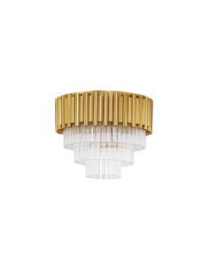 Gold Aluminum & Crystal (96 pcs) LED E14 5x5 Watt 230 Volt IP20 Bulb Excluded D: 40 H: 32.5 cm - PNL9824078 - NOVALUCE 2