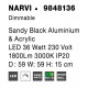 Triac Dimmable Sandy Black Aluminium & Acrylic LED 36 Watt 230 Volt 1800Lm 3000K IP20 D : 59 W: 59 H: 15 cm - PNL9848136 - NOVAL