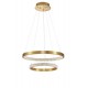 Triac Dimmable Antique Gold Brass Aluminium & Acrylic LED 62 Watt 230 Volt 3113Lm 3000K IP20 D: 60 H: 120 cm Adjustable Height 